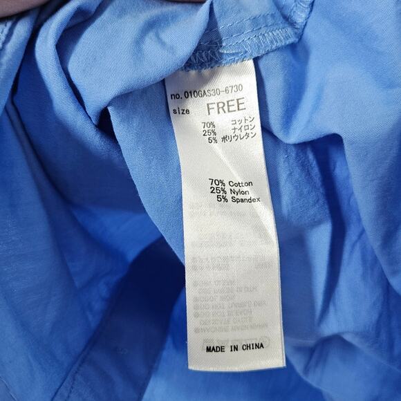 Moussy Blue Rouched Button Down Long Sleeve Top F - Picture 9 of 9